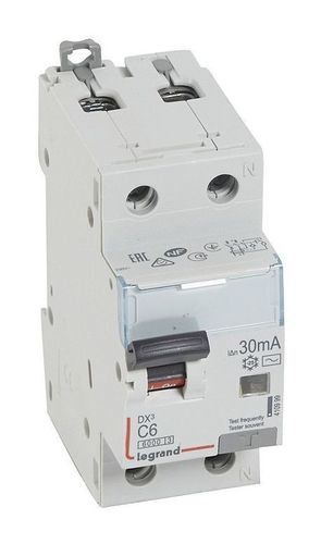 Дифавтомат Legrand DX³ 2P 6А (C) 10кА 30мА (AC)