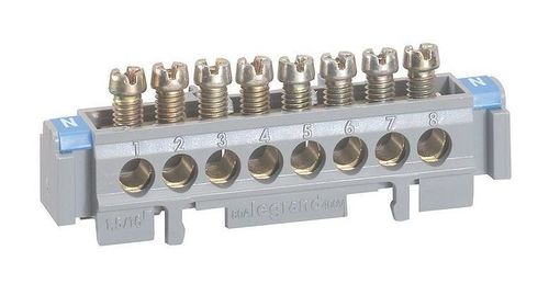 Клеммная колодка - на изолирующих основаниях - 8 x 1,5-16 мм² - длина 75 мм