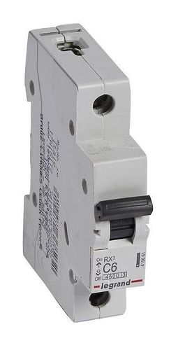 Автоматический выключатель RX3 1P 6А (C) 4.5кА