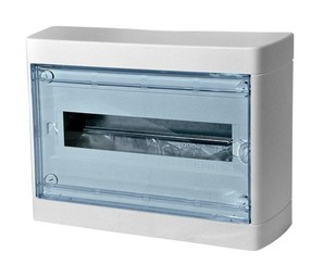 Распределительный шкаф Nedbox, 8 мод., IP41, навесной, пластик, прозрачная дверь, с клеммами