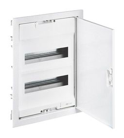 Распределительный шкаф Nedbox 24 мод., IP40, встраиваемый, сталь, бежевая дверь, с клеммами